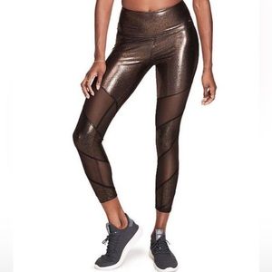 VS PINK S ULTIMATE LEGGINGS METALLIC MESH SPORT